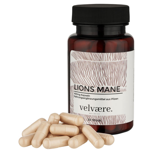 Velvaere Lions mane Pulver Kapseln